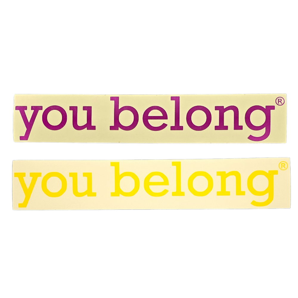 Vertical "You Belong" Sticker for the CTL, AbsBench X2, & Target Abs