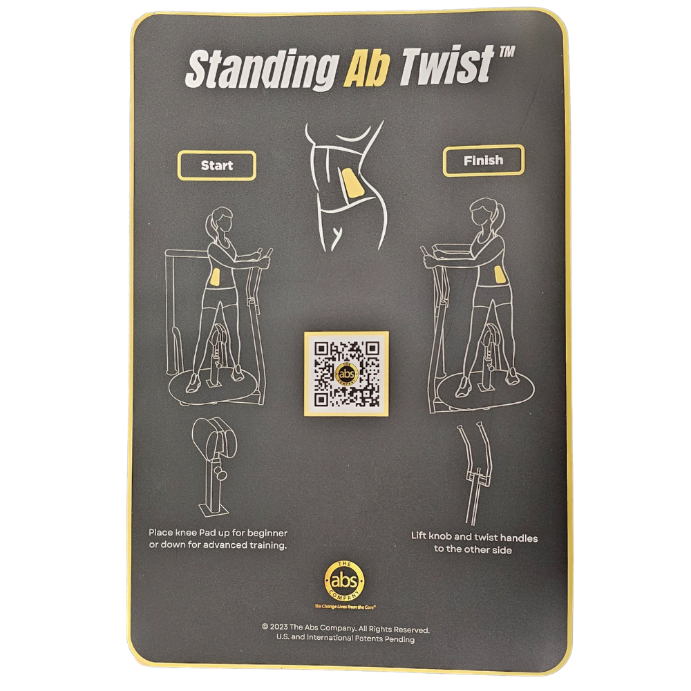 Instruction Decal for the Standing Ab Twist – The Abs Company