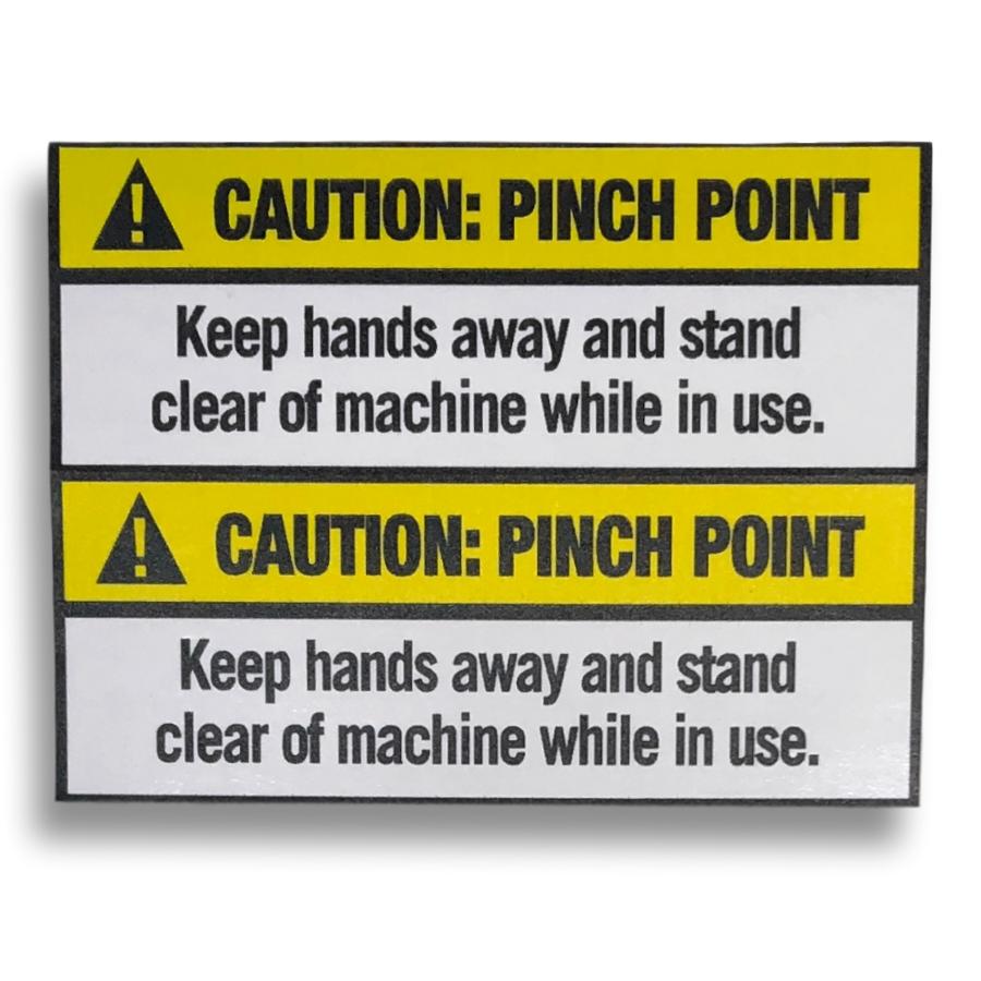 Pinch Point Warning Sticker (Set of 2)