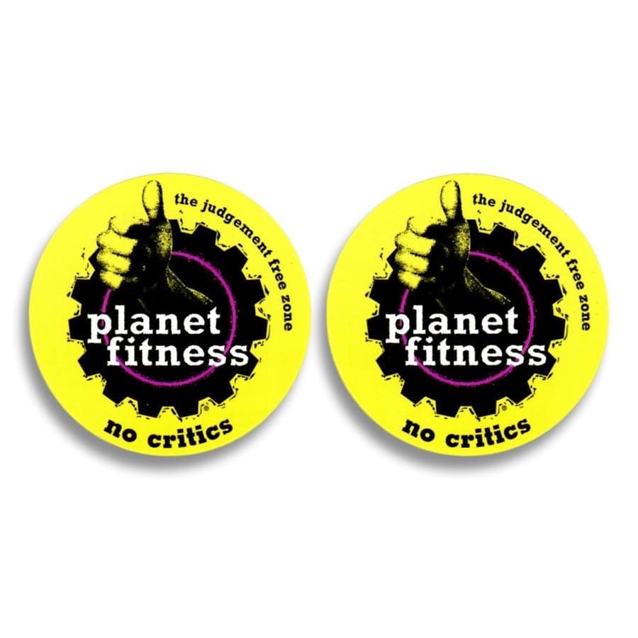 Planet Fitness Round "NO CRITICS" Sticker