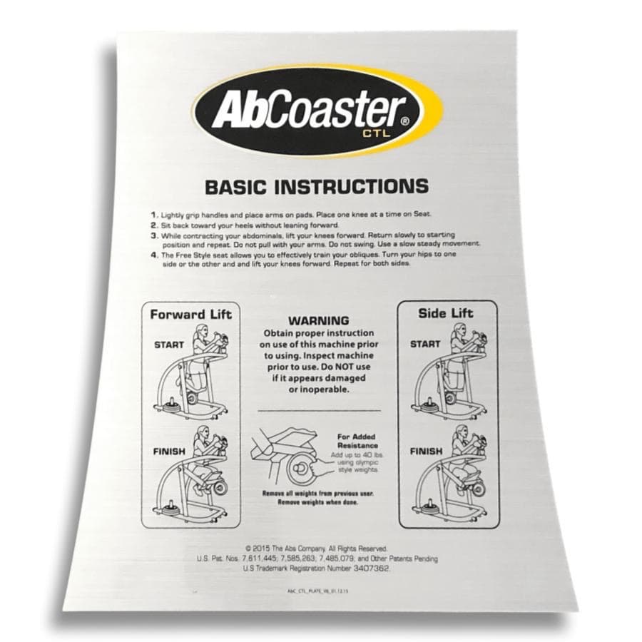 CTL Instruction Decal ABS9020011